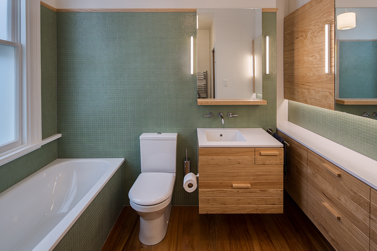Bathroom electrical finish and lighting